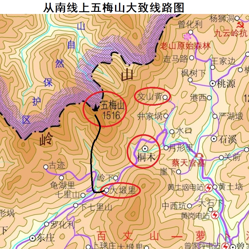 从南线上五梅山大致线路图.jpg